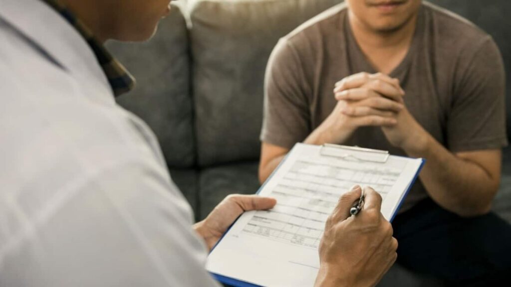 Doctor consulting a patient