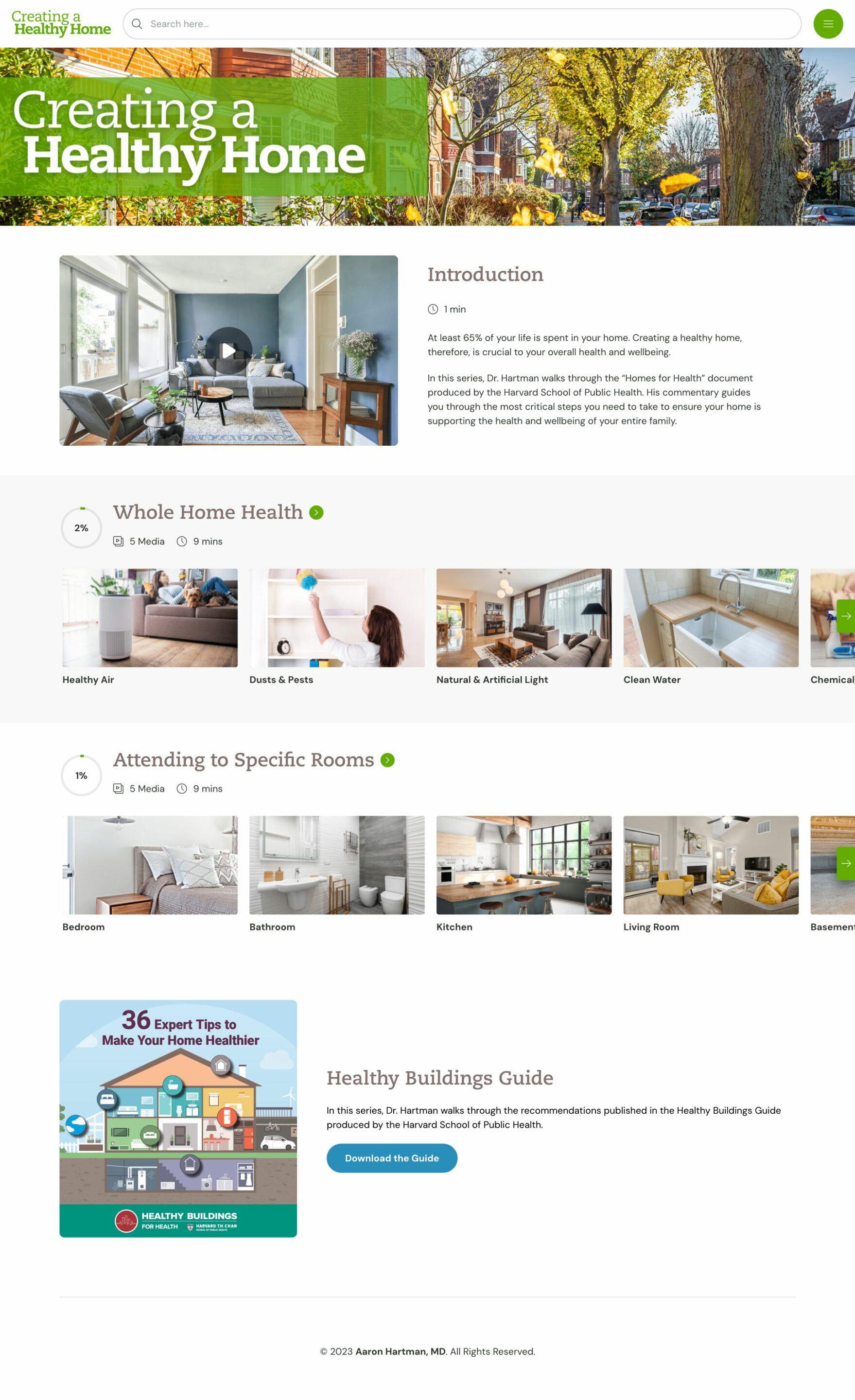 screenshot-healthy-homes-front-page
