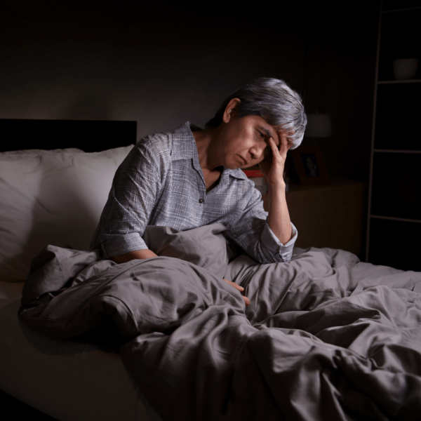 Woman Awake at Night, Looking Tired