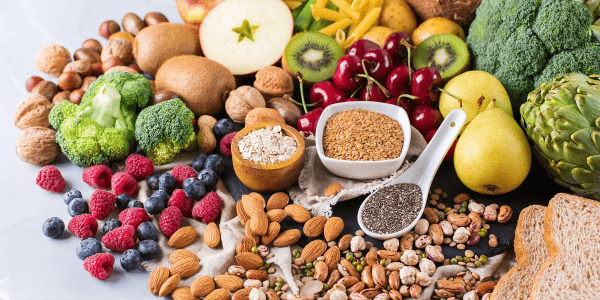 Colorful raw foods