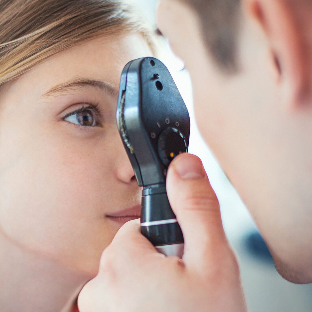 Young Girl At Eye Exam