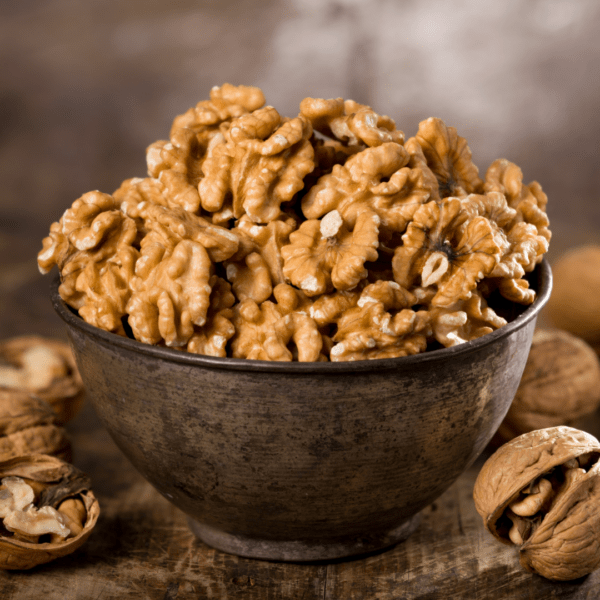 A bowl of walnuts