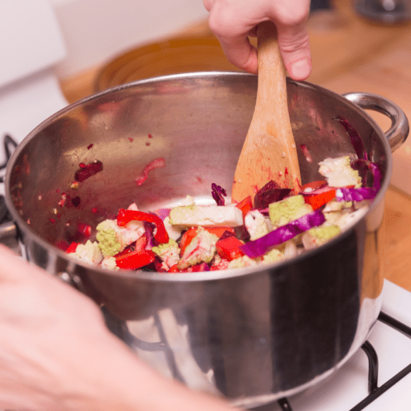 Cooking Chopped Vegetables