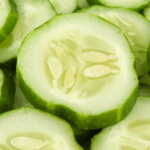 sliced cucumber