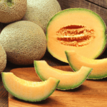 cantaloupe whole and sliced