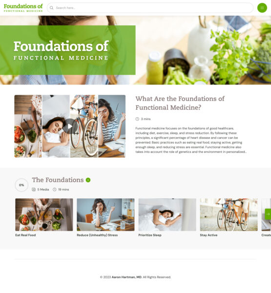 screenshot of foundations of functional medicine