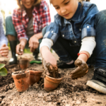 Family gardening