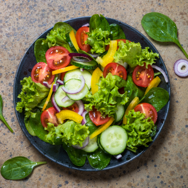 A plate of healthy meal, vegetable