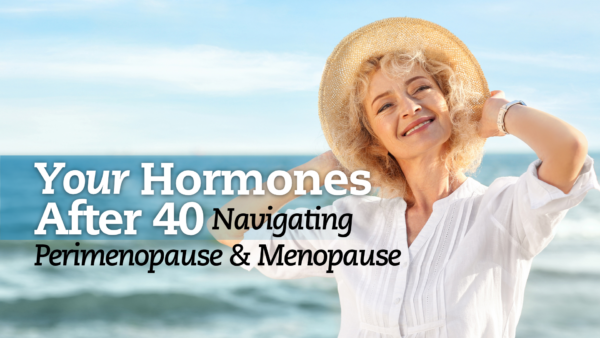 Menopause Happy middle aged woman enjoying the beach