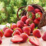 strawberries in a basket